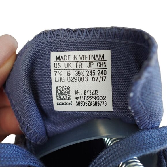 Adidas Courtvantage Blue Canvas Sneakers Womens‎ Size 7.5 - Picture 11 of 12